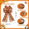 Large Fall Bows for Wreath 20x11 Inch, 2 Pack Pre-Tied Thanksgiving Wired Ribbon, Decorative Autumn Tree Topper Bow for Front Door Indoor Outdoor Harvest Decorations (Flaxen, Maple)